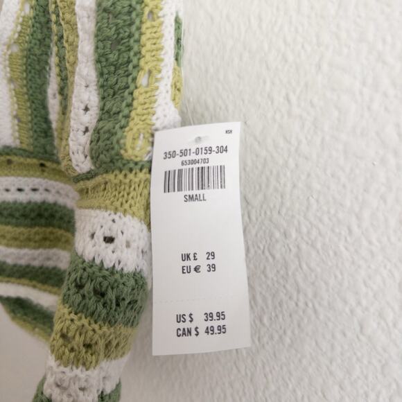 Hollister Green and White Striped Tank Top Halter Top - Picture 4 of 5